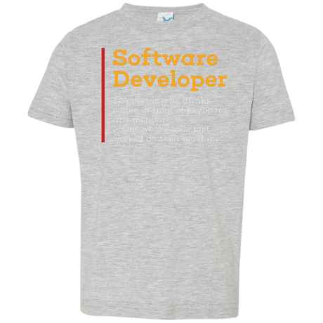 T-Shirts Heather Grey / 2T Software Developer Toddler Premium T-Shirt