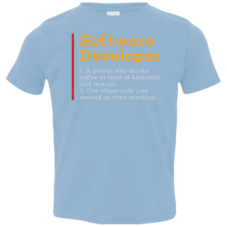 T-Shirts Light Blue / 2T Software Developer Toddler Premium T-Shirt