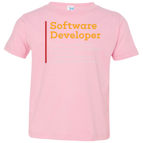 T-Shirts Pink / 2T Software Developer Toddler Premium T-Shirt