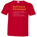 T-Shirts Red / 2T Software Developer Toddler Premium T-Shirt