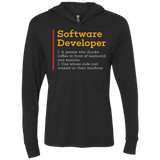 T-Shirts Vintage Black / X-Small Software Developer Triblend Long Sleeve Hoodie Tee