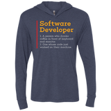 T-Shirts Vintage Navy / X-Small Software Developer Triblend Long Sleeve Hoodie Tee