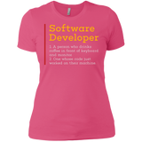 T-Shirts Hot Pink / X-Small Software Developer Women's Premium T-Shirt