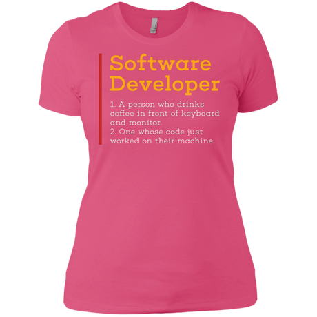 T-Shirts Hot Pink / X-Small Software Developer Women's Premium T-Shirt