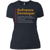T-Shirts Indigo / X-Small Software Developer Women's Premium T-Shirt