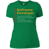 T-Shirts Kelly Green / X-Small Software Developer Women's Premium T-Shirt