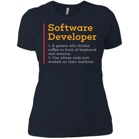 T-Shirts Midnight Navy / X-Small Software Developer Women's Premium T-Shirt