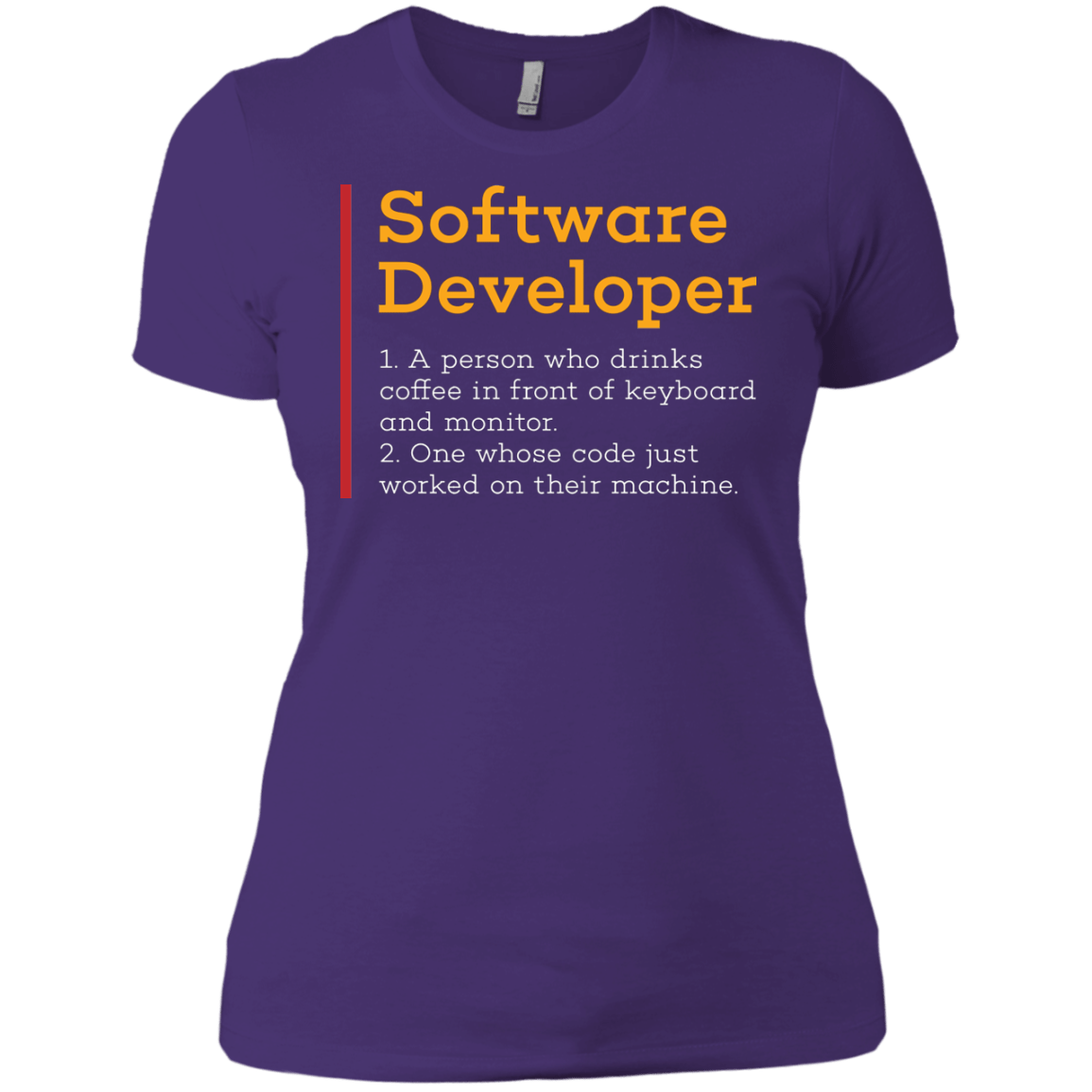 T-Shirts Purple Rush/ / X-Small Software Developer Women's Premium T-Shirt