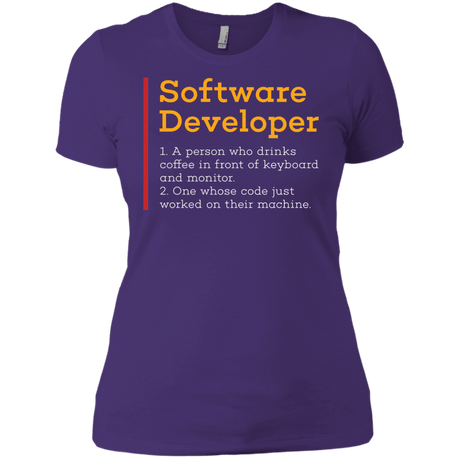 T-Shirts Purple Rush/ / X-Small Software Developer Women's Premium T-Shirt