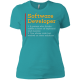 T-Shirts Tahiti Blue / X-Small Software Developer Women's Premium T-Shirt