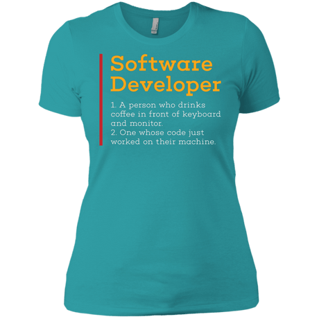 T-Shirts Tahiti Blue / X-Small Software Developer Women's Premium T-Shirt