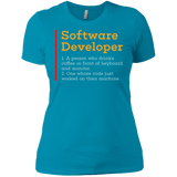 T-Shirts Turquoise / X-Small Software Developer Women's Premium T-Shirt