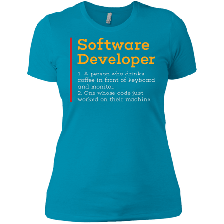 T-Shirts Turquoise / X-Small Software Developer Women's Premium T-Shirt