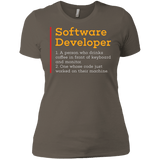 T-Shirts Warm Grey / X-Small Software Developer Women's Premium T-Shirt