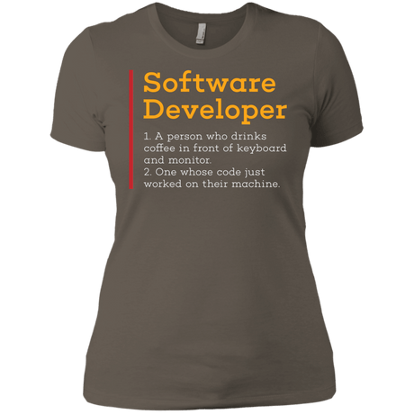 T-Shirts Warm Grey / X-Small Software Developer Women's Premium T-Shirt