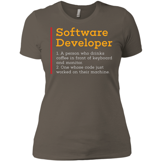 T-Shirts Warm Grey / X-Small Software Developer Women's Premium T-Shirt