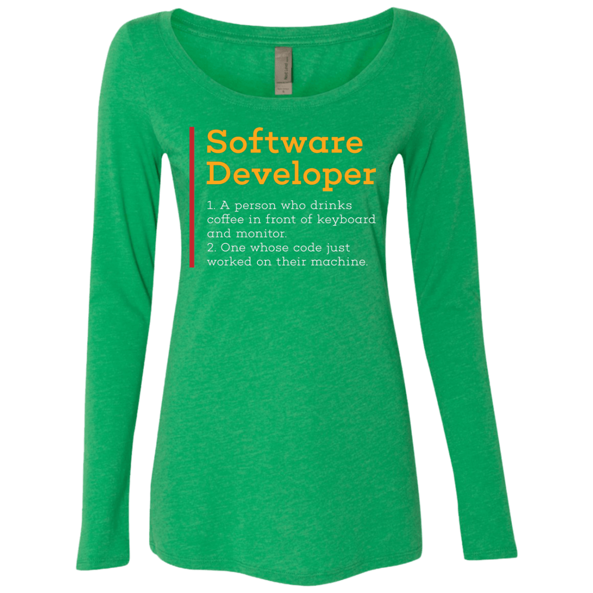 T-Shirts Envy / Small Software Developer Women's Triblend Long Sleeve Shirt