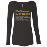 T-Shirts Vintage Black / Small Software Developer Women's Triblend Long Sleeve Shirt