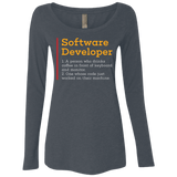 T-Shirts Vintage Navy / Small Software Developer Women's Triblend Long Sleeve Shirt