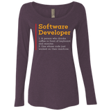 T-Shirts Vintage Purple / Small Software Developer Women's Triblend Long Sleeve Shirt