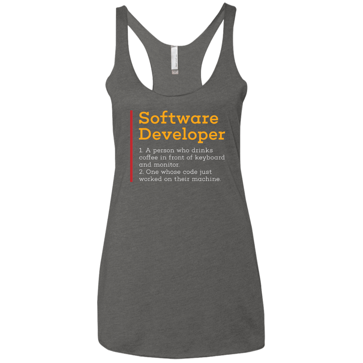 T-Shirts Premium Heather / X-Small Software Developer Women's Triblend Racerback Tank