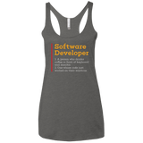 T-Shirts Premium Heather / X-Small Software Developer Women's Triblend Racerback Tank