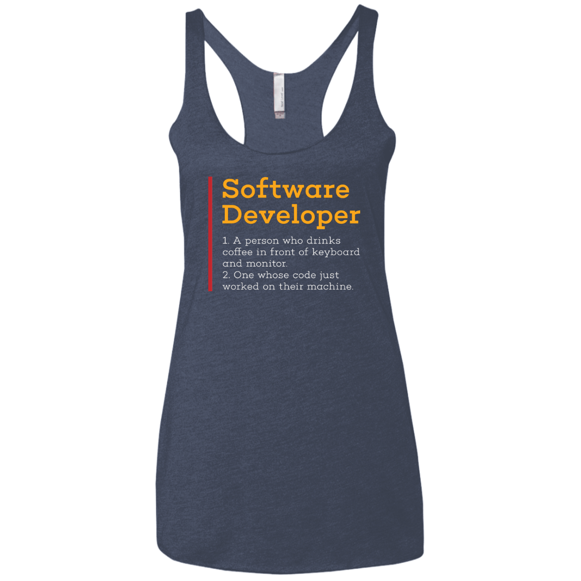 T-Shirts Vintage Navy / X-Small Software Developer Women's Triblend Racerback Tank