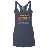 T-Shirts Vintage Navy / X-Small Software Developer Women's Triblend Racerback Tank