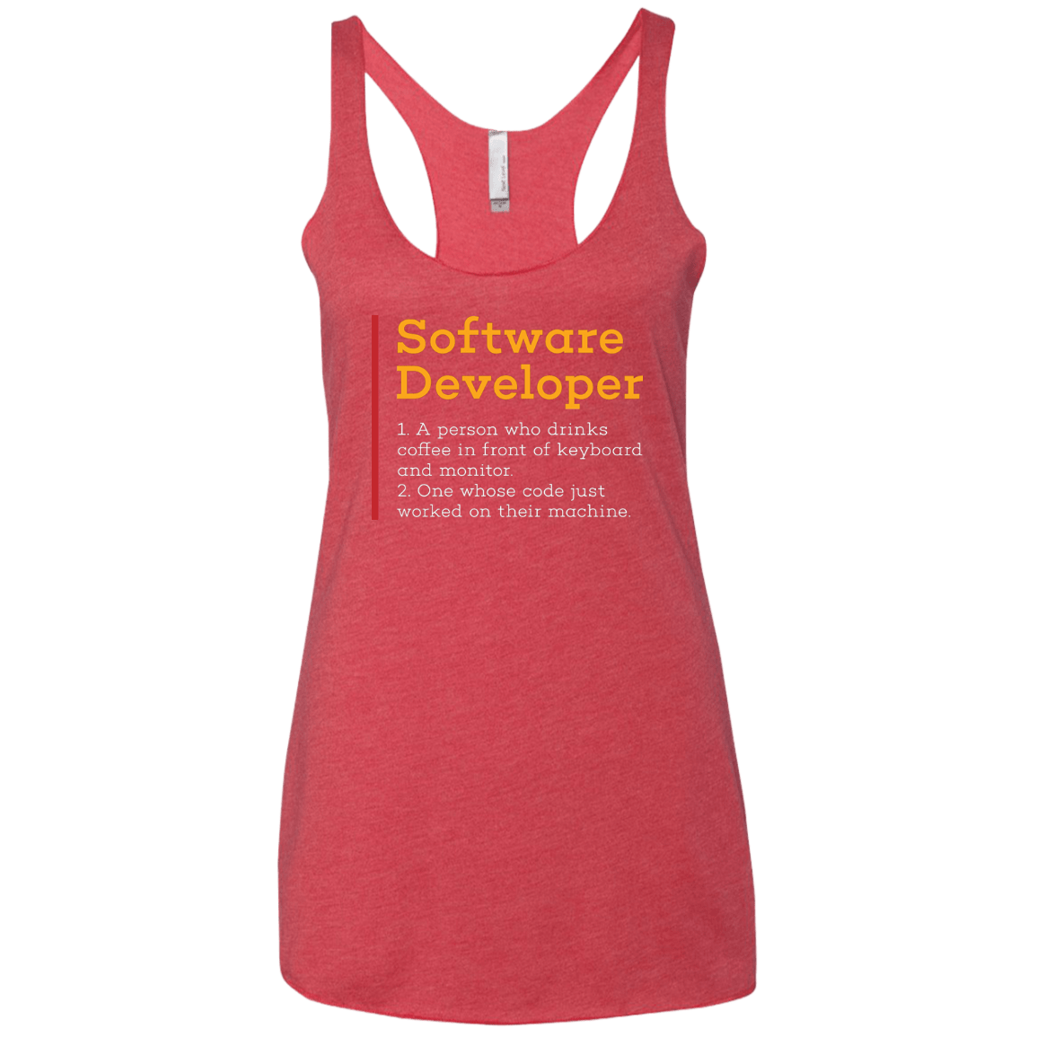 T-Shirts Vintage Red / X-Small Software Developer Women's Triblend Racerback Tank