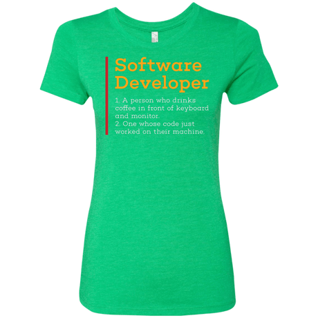 T-Shirts Envy / Small Software Developer Women's Triblend T-Shirt