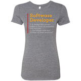 T-Shirts Premium Heather / Small Software Developer Women's Triblend T-Shirt