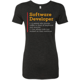 T-Shirts Vintage Black / Small Software Developer Women's Triblend T-Shirt