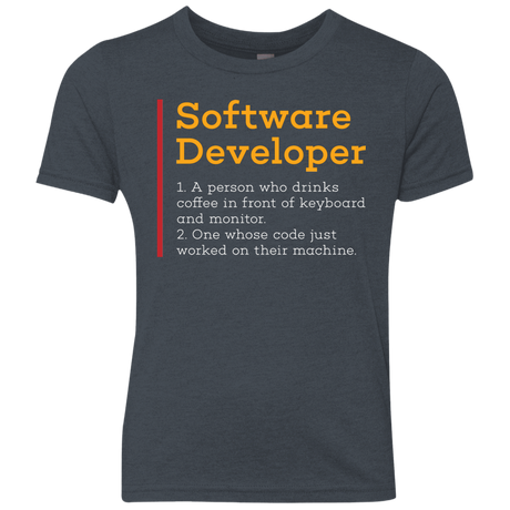 T-Shirts Vintage Navy / YXS Software Developer Youth Triblend T-Shirt