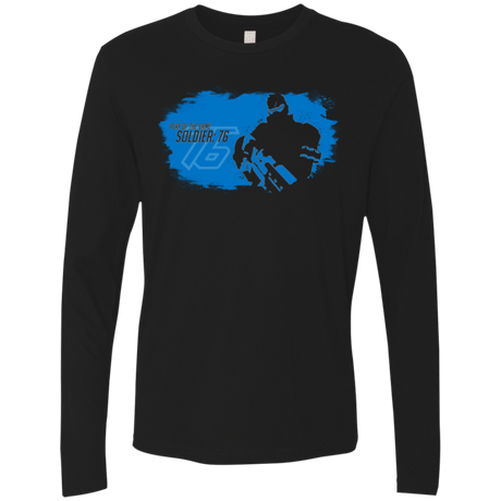 T-Shirts Black / Small Soldier 76 Base Men's Premium Long Sleeve