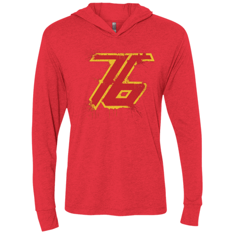 T-Shirts Vintage Red / X-Small Soldier 76 Triblend Long Sleeve Hoodie Tee