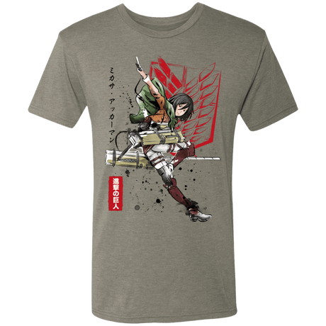 T-Shirts Venetian Grey / S Soldier Mikasa Men's Triblend T-Shirt