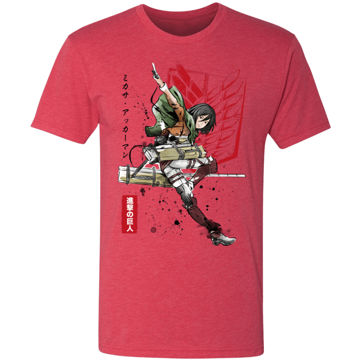 T-Shirts Vintage Red / S Soldier Mikasa Men's Triblend T-Shirt