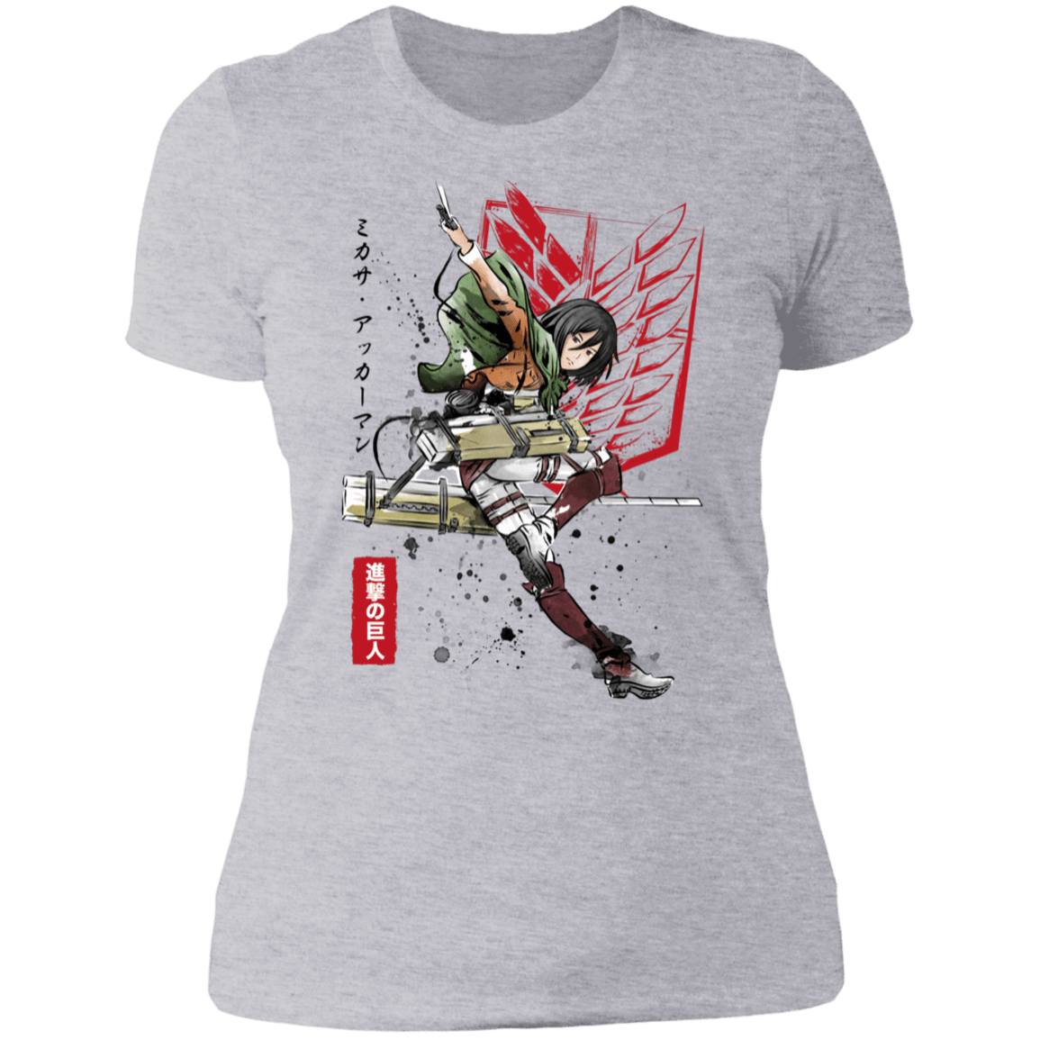 T-Shirts Heather Grey / S Soldier Mikasa Women's Premium T-Shirt