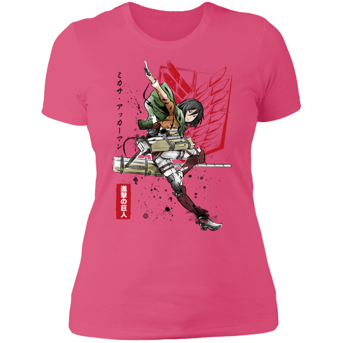 T-Shirts Hot Pink / S Soldier Mikasa Women's Premium T-Shirt