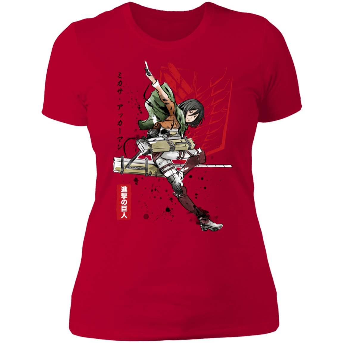 T-Shirts Red / S Soldier Mikasa Women's Premium T-Shirt