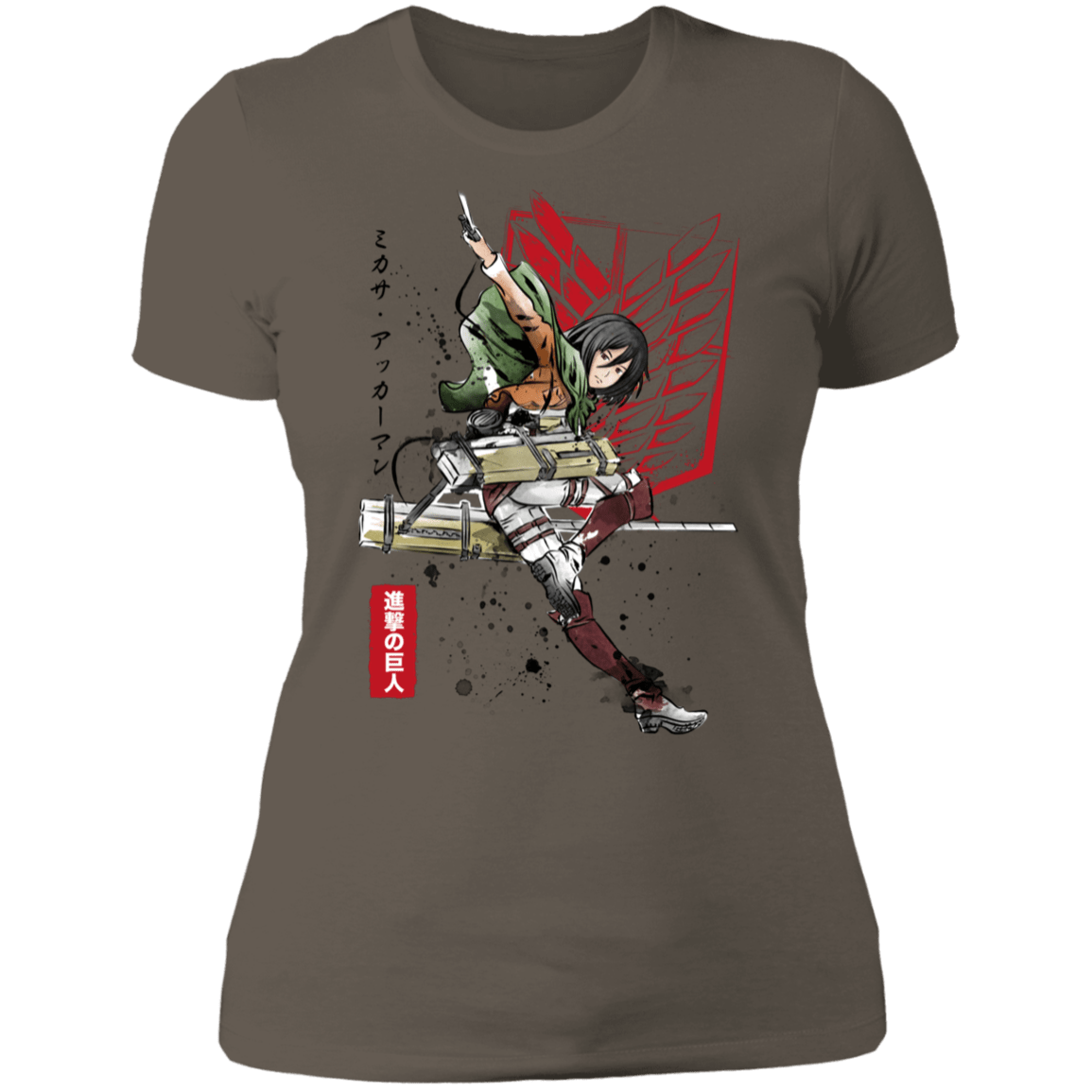 T-Shirts Warm Grey / S Soldier Mikasa Women's Premium T-Shirt