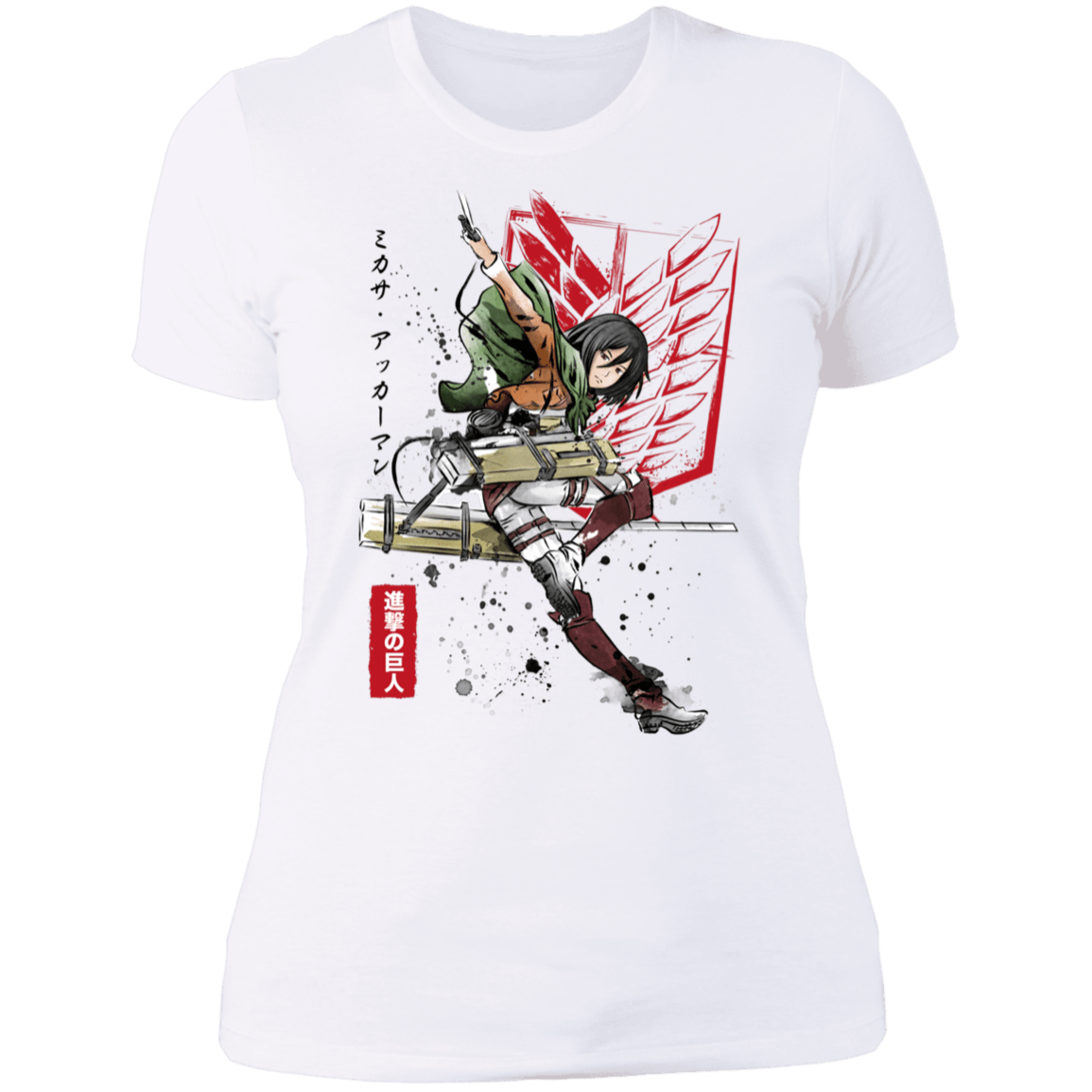 T-Shirts White / S Soldier Mikasa Women's Premium T-Shirt