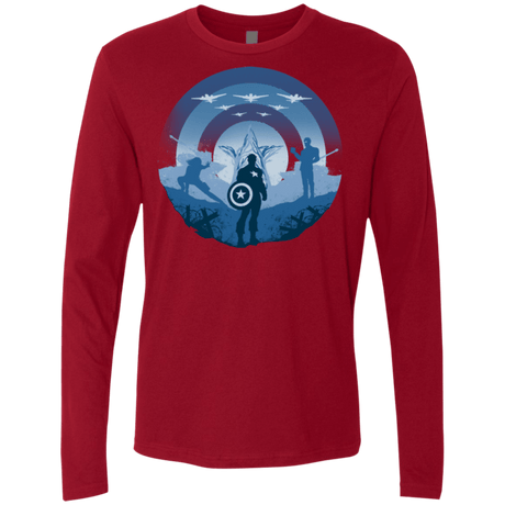 T-Shirts Cardinal / Small Soldier of Freedom Men's Premium Long Sleeve