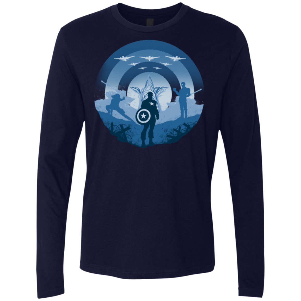 T-Shirts Midnight Navy / Small Soldier of Freedom Men's Premium Long Sleeve