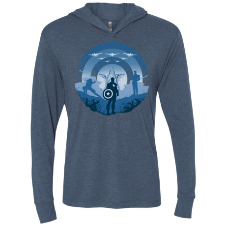 T-Shirts Indigo / X-Small Soldier of Freedom Triblend Long Sleeve Hoodie Tee