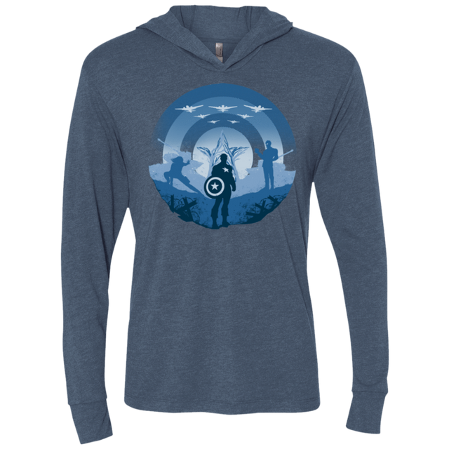 T-Shirts Indigo / X-Small Soldier of Freedom Triblend Long Sleeve Hoodie Tee