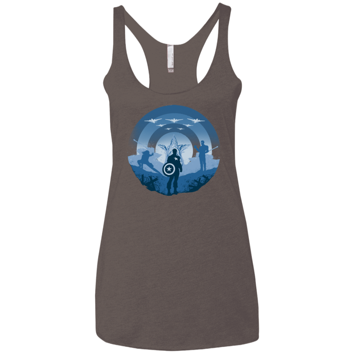 T-Shirts Macchiato / X-Small Soldier of Freedom Women's Triblend Racerback Tank