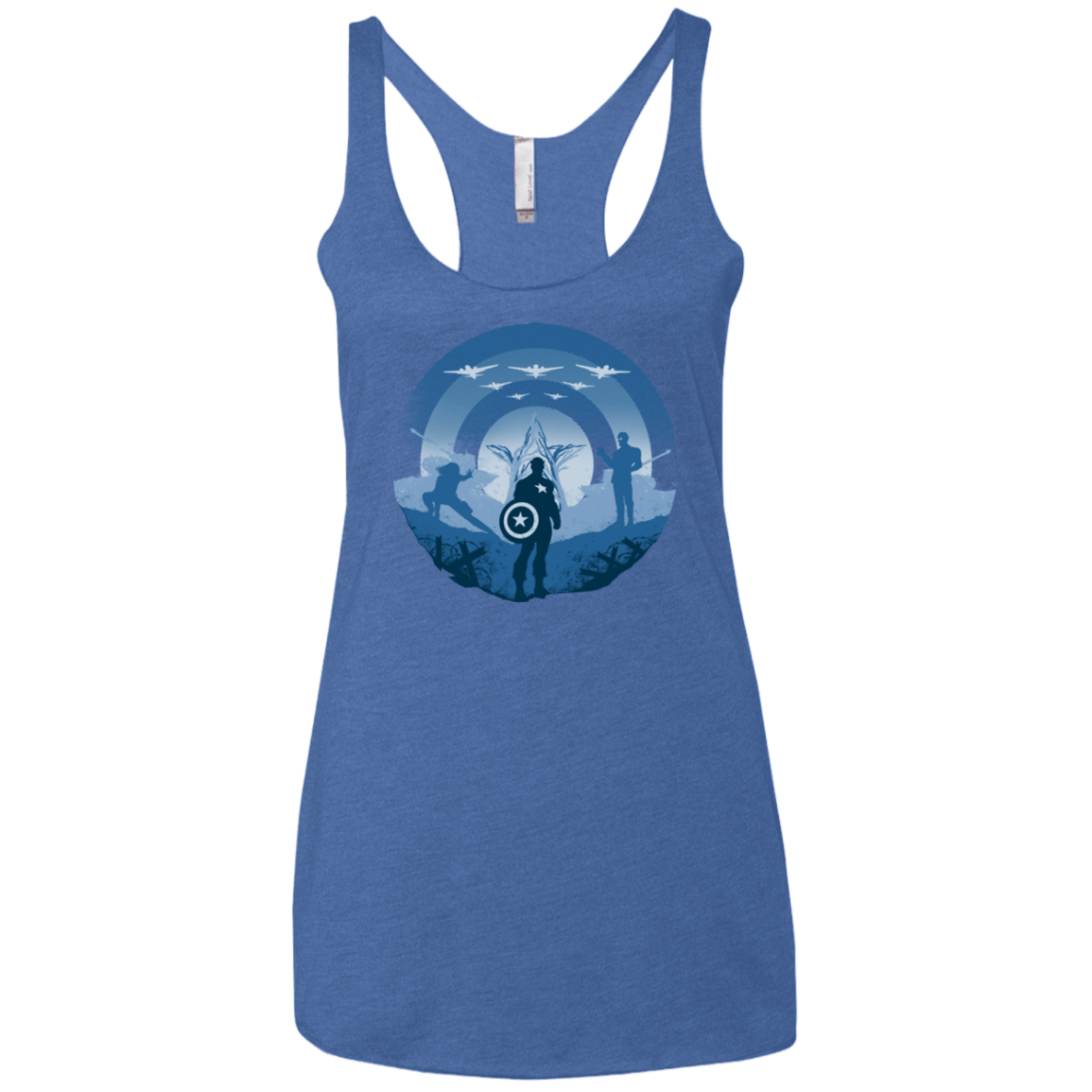 T-Shirts Vintage Royal / X-Small Soldier of Freedom Women's Triblend Racerback Tank