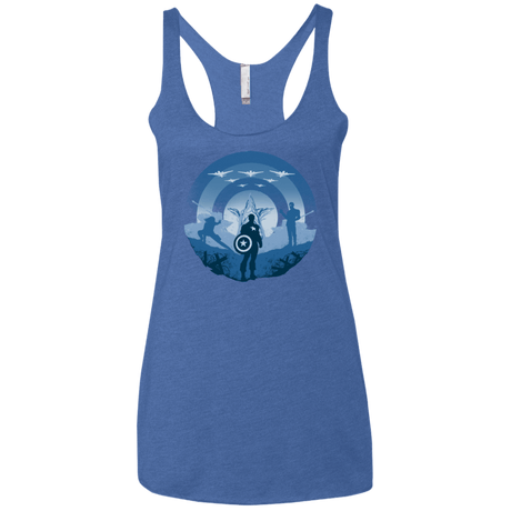 T-Shirts Vintage Royal / X-Small Soldier of Freedom Women's Triblend Racerback Tank