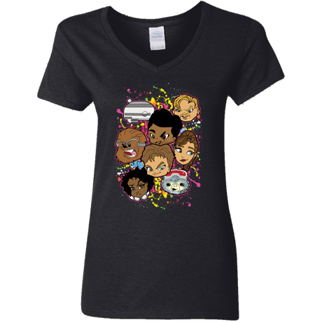 T-Shirts Black / S Solo Heads Women's V-Neck T-Shirt